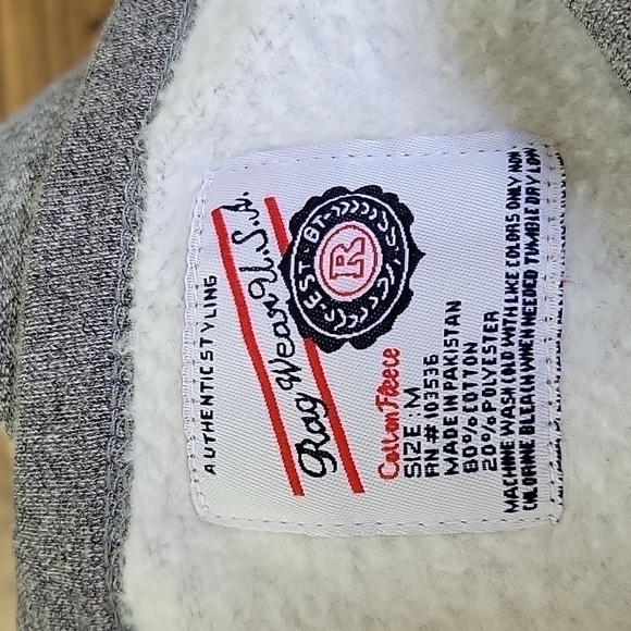 Rag Wear USA Call on Silver Beach Michigan grey crewneck sweatshirt long sleeves - Picture 14 of 15